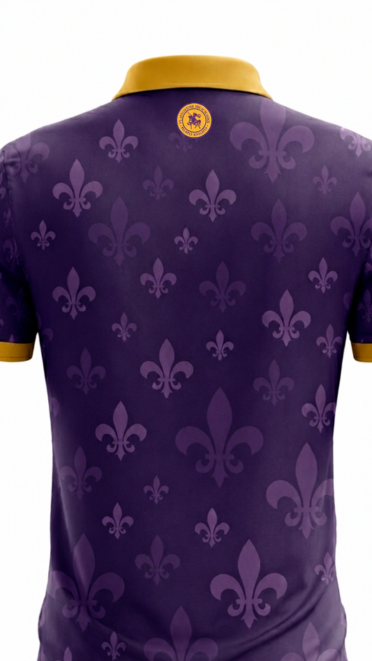 St. Augustine Purple Knights Polo - Purple — back view on white background