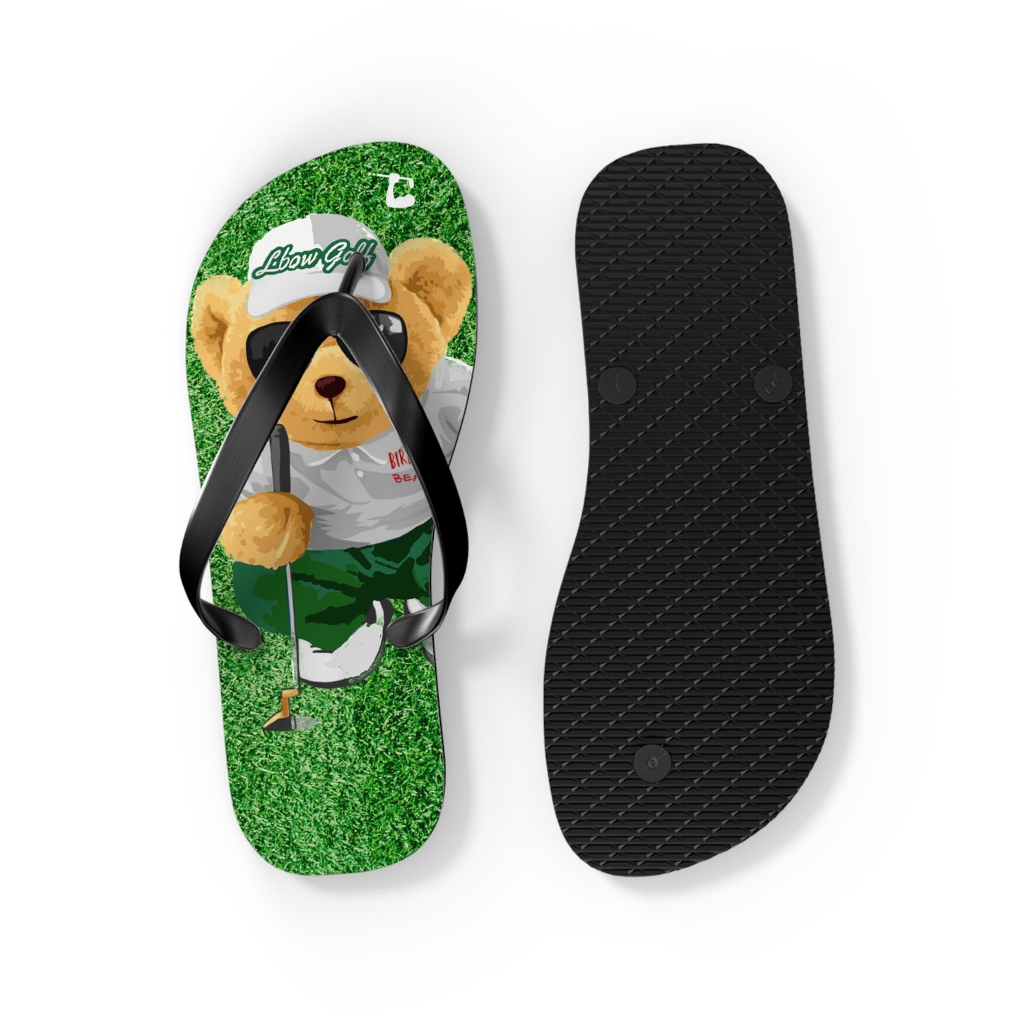 LBOW GOLF Birdie Bear Flip Flops