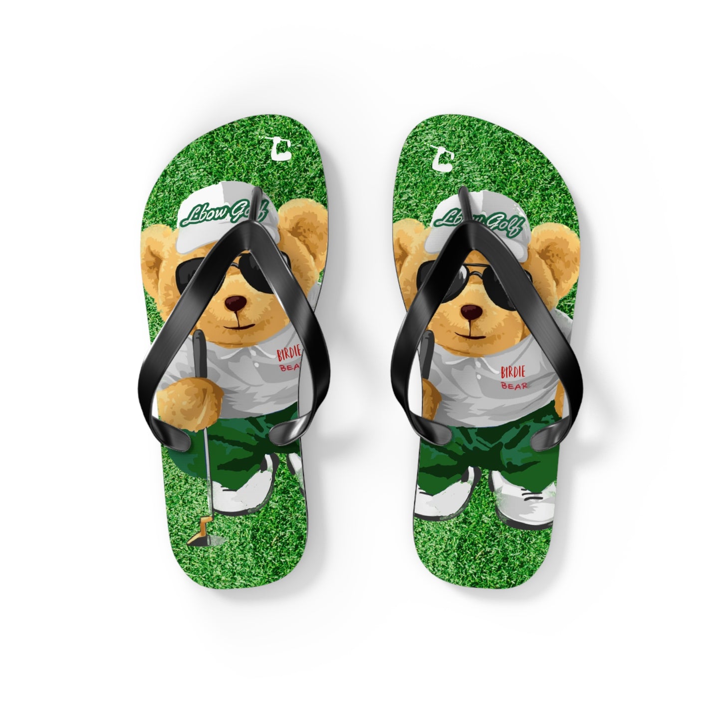 LBOW GOLF Birdie Bear Flip Flops