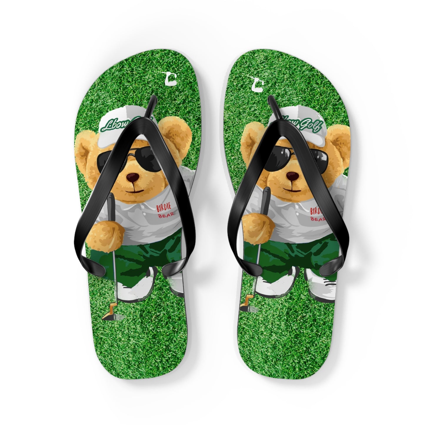 LBOW GOLF Birdie Bear Flip Flops
