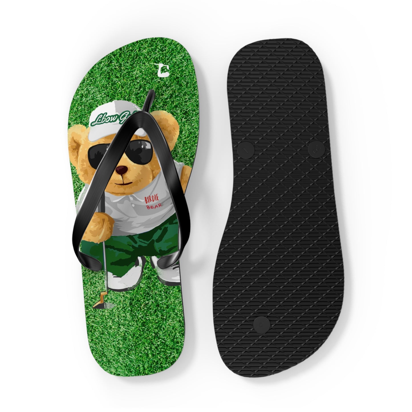 LBOW GOLF Birdie Bear Flip Flops