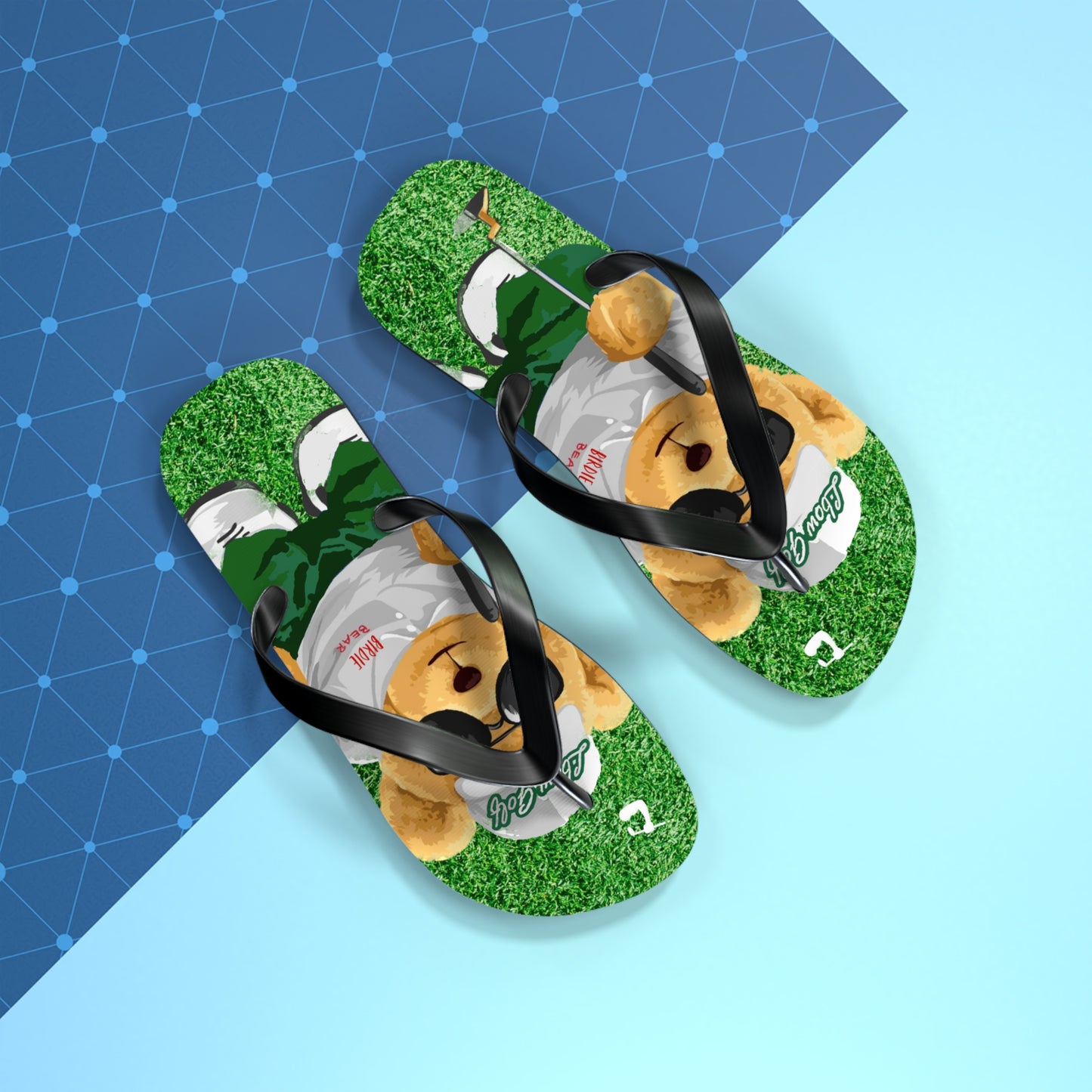 LBOW GOLF Birdie Bear Flip Flops