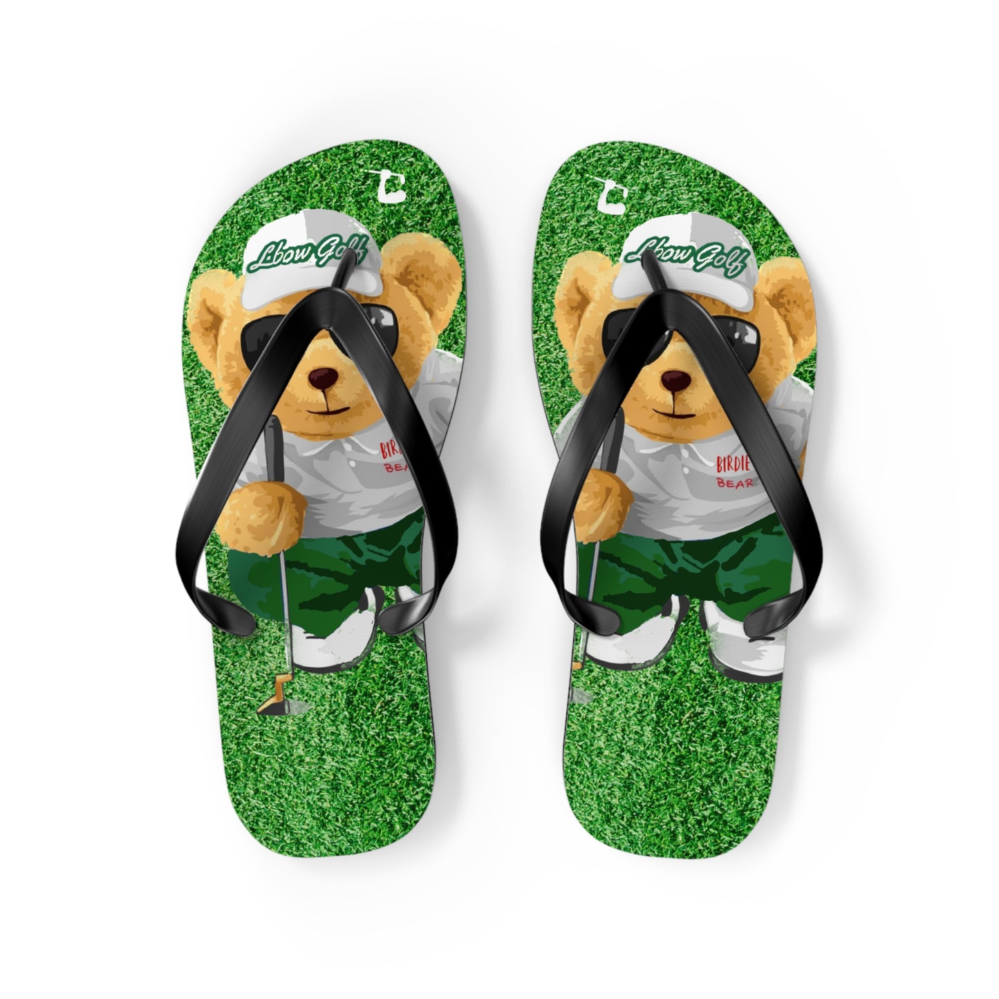 LBOW GOLF Birdie Bear Flip Flops