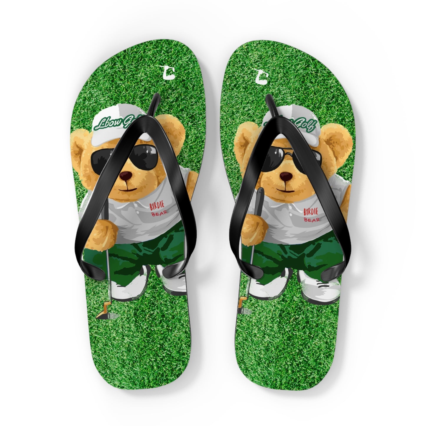 LBOW GOLF Birdie Bear Flip Flops