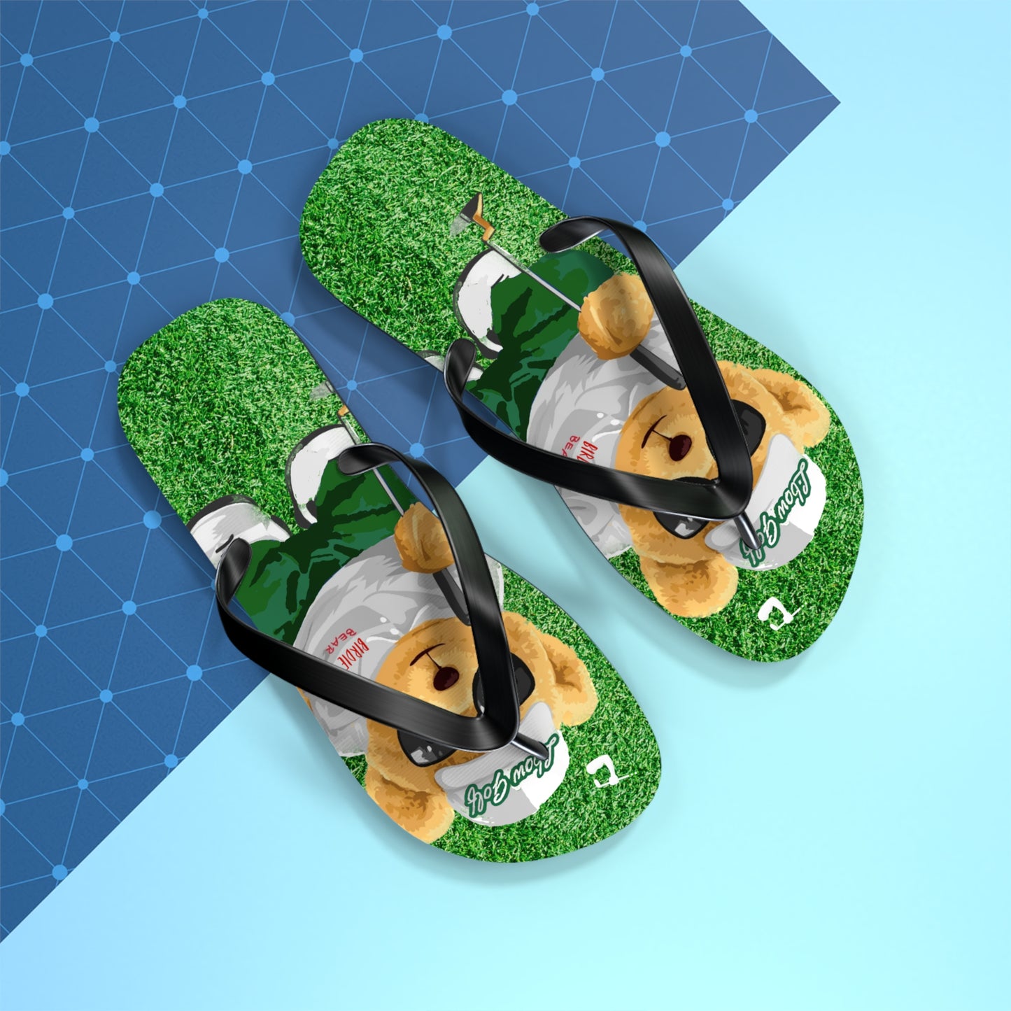 LBOW GOLF Birdie Bear Flip Flops