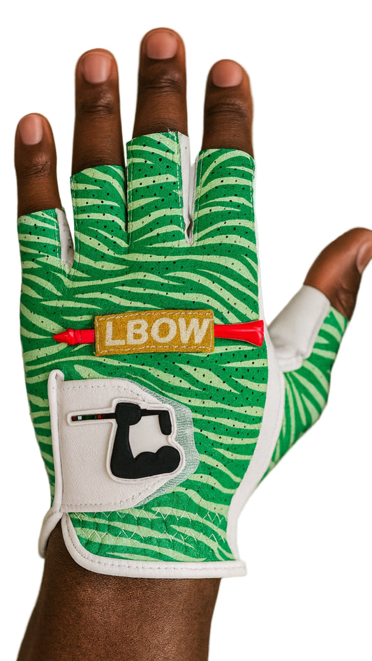 LBOW Green Tropic Fingertip-less Glove