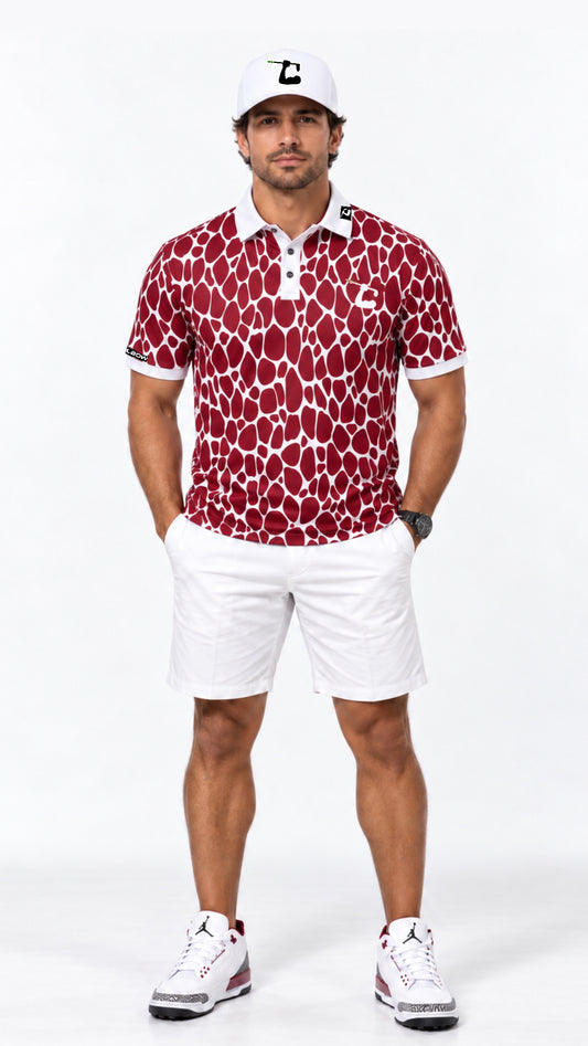 Maroon Giraffe Polo
