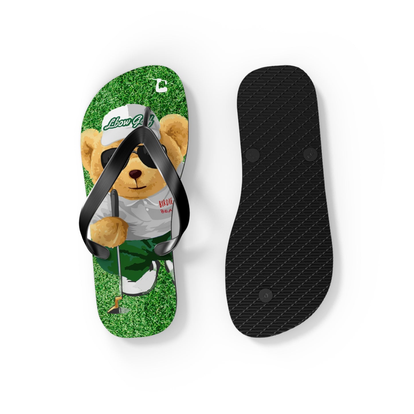 LBOW GOLF Birdie Bear Flip Flops
