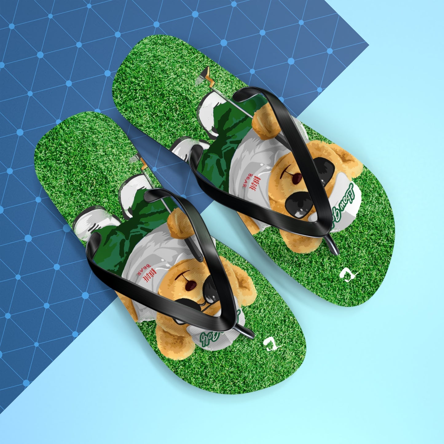 LBOW GOLF Birdie Bear Flip Flops