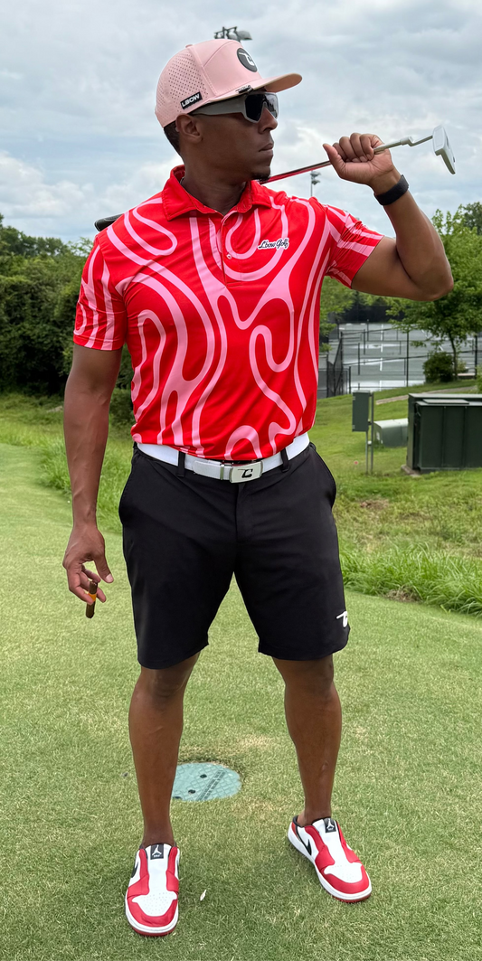 Red Reading the Greens Polo