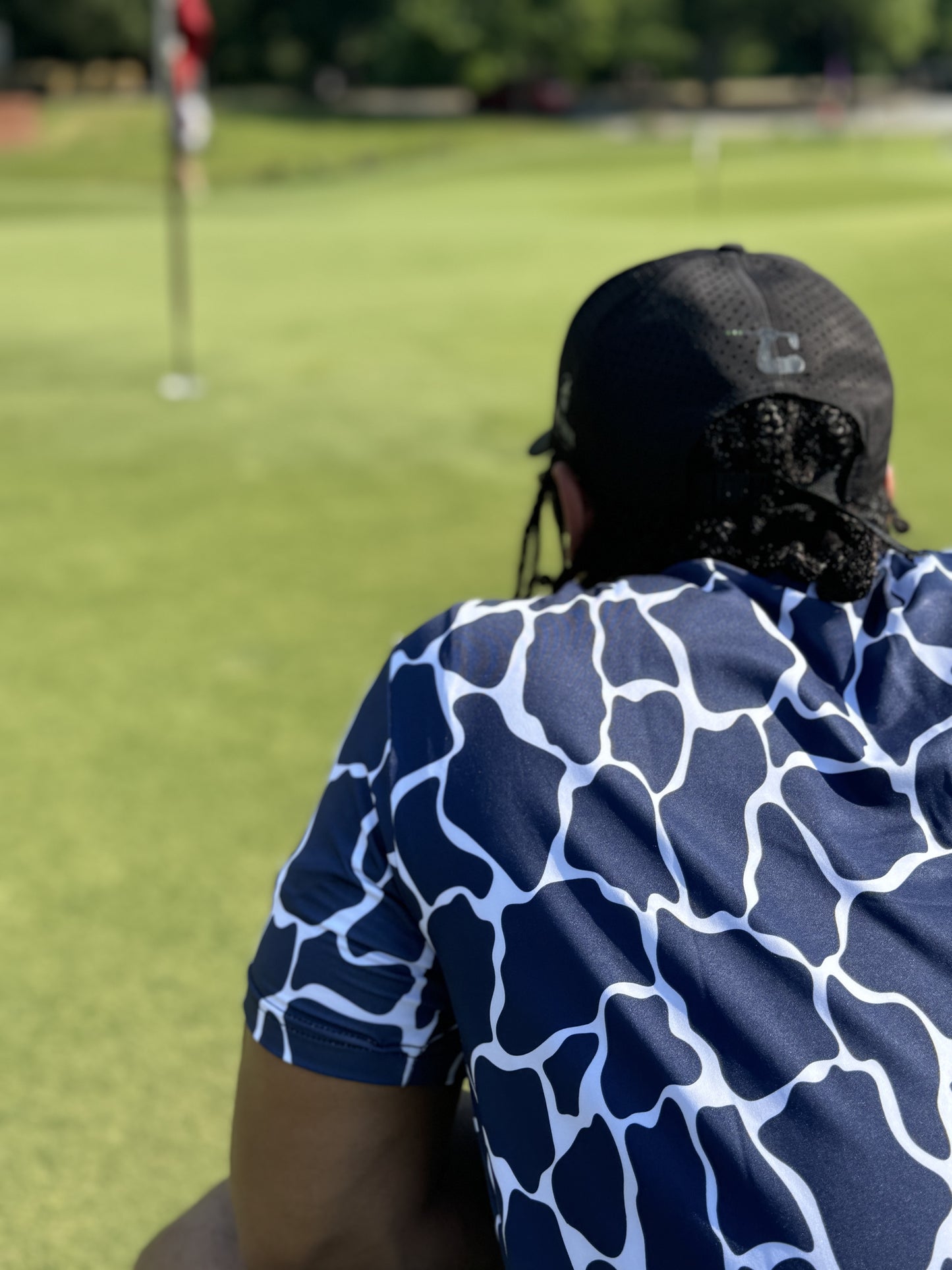 Navy Giraffe Polo