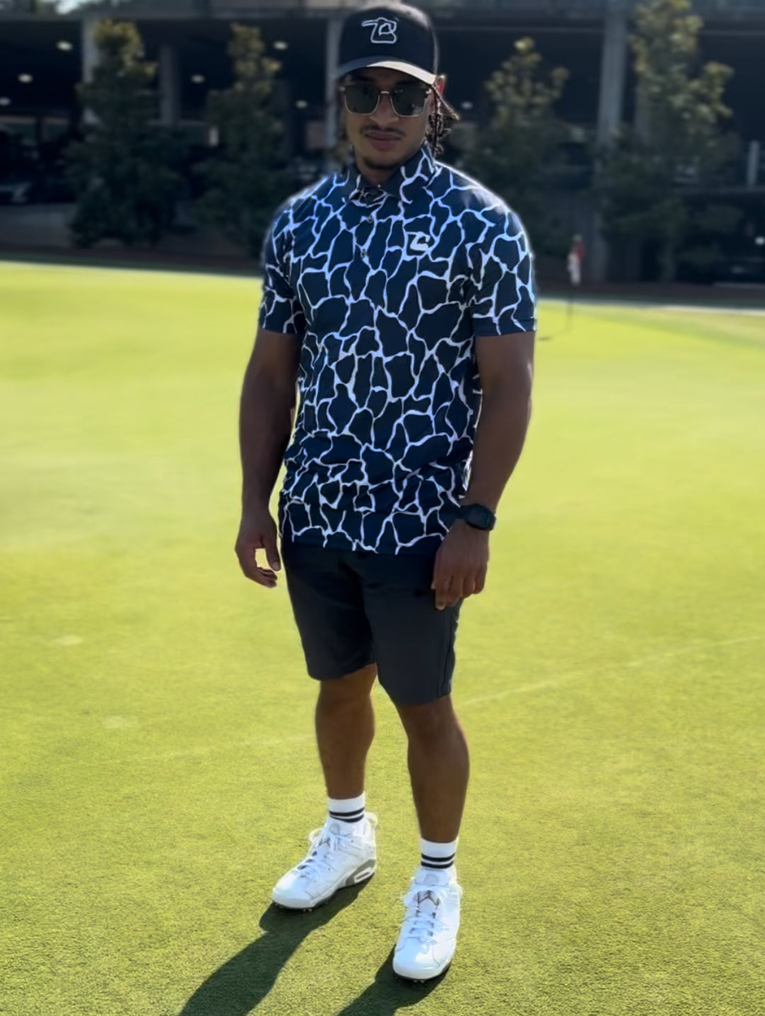 Navy Giraffe Polo