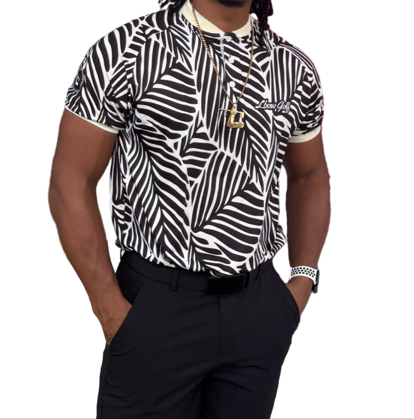 Black Tropic Blade Polo