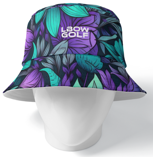 Reversible Bucket Hat - Teal & Purple Floral