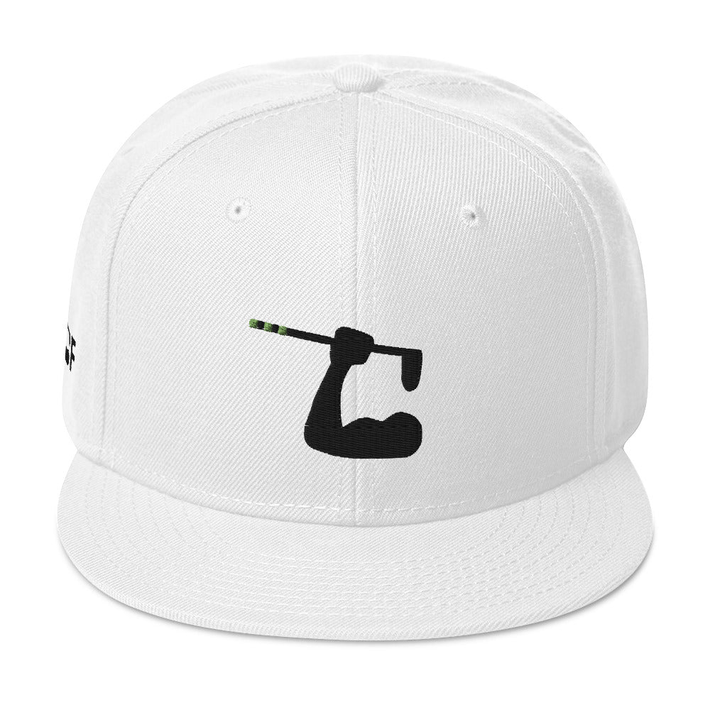 Icy White GO(L)F Logo Snapback