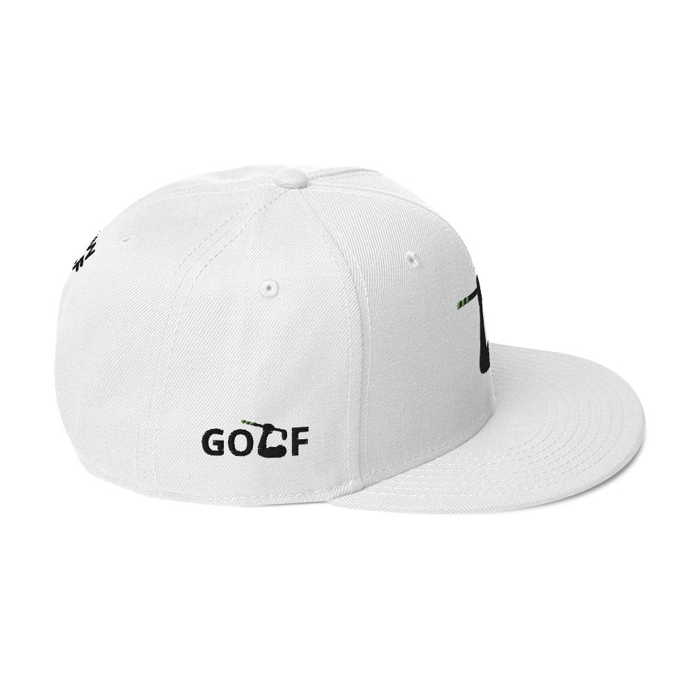 Icy White GO(L)F Logo Snapback