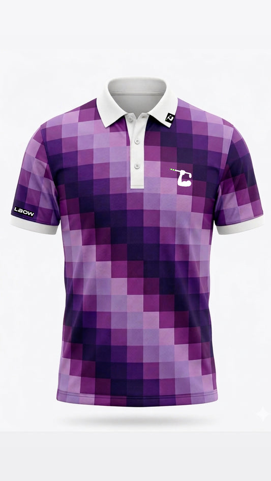 Purple Pixels Polo