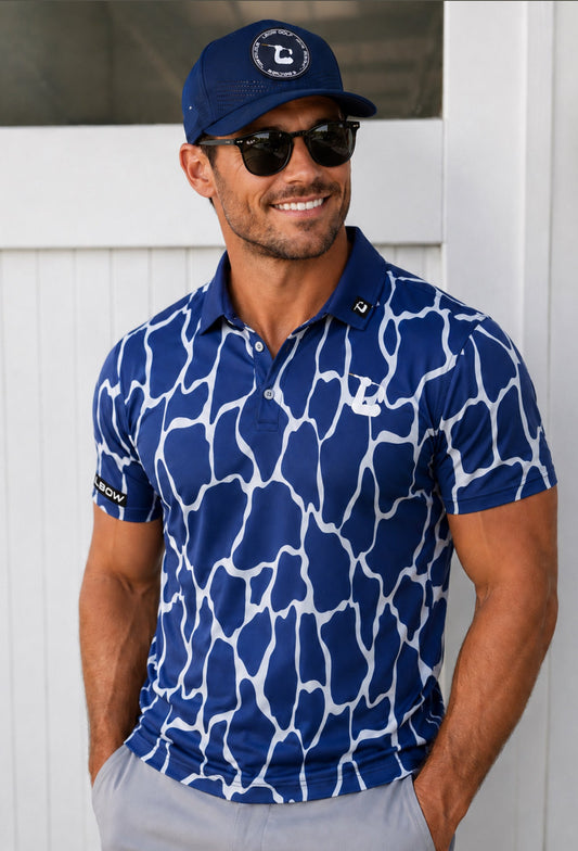 Navy Giraffe Polo