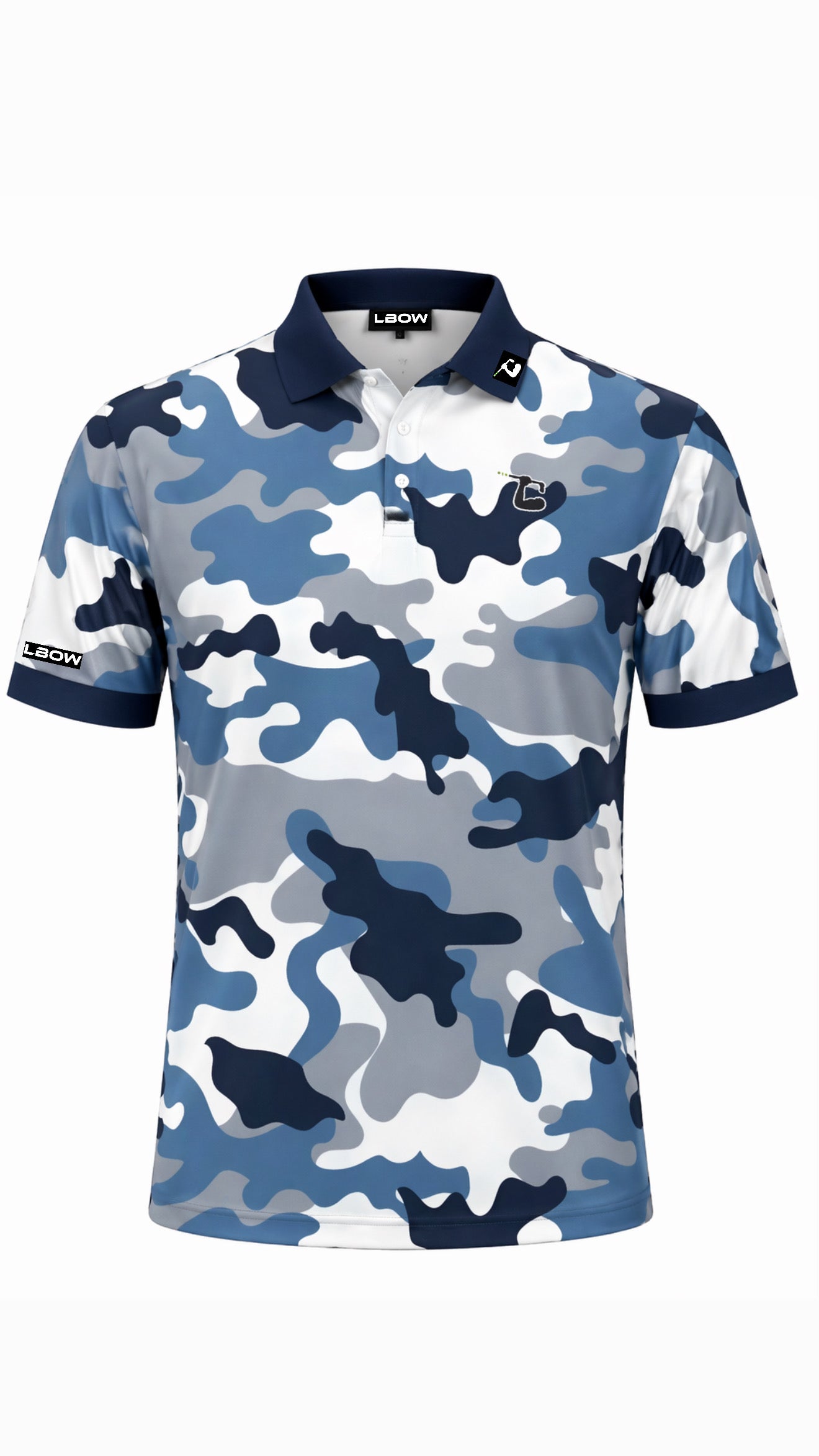Blue Camo Polo