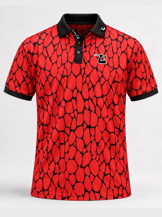 Fire Red & Black Giraffe Polo