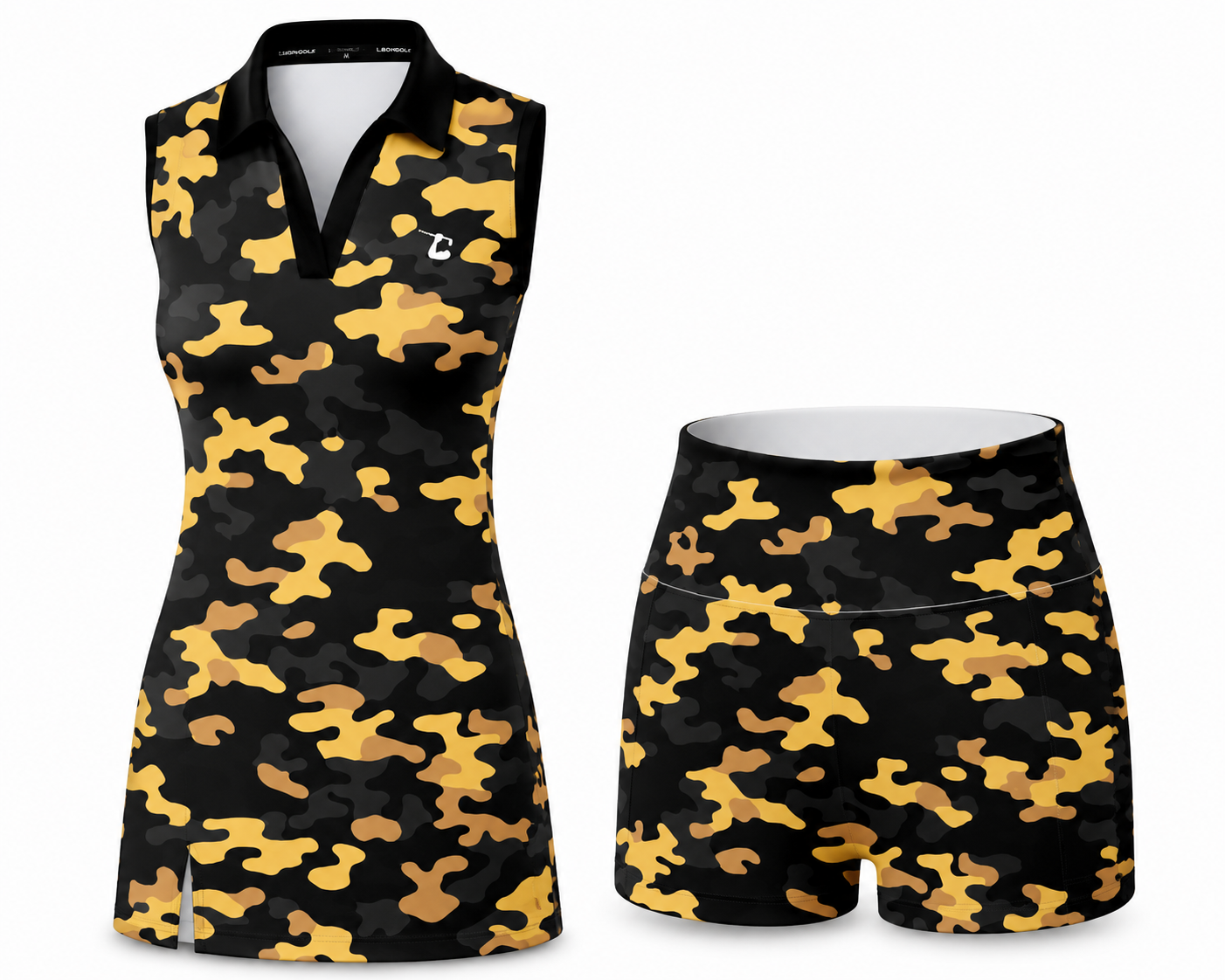 Black & Gold Camo Dress