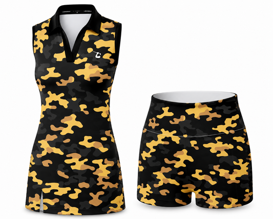 Black & Gold Camo Dress