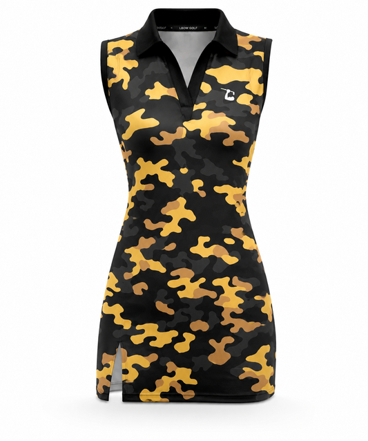 Black & Gold Camo Dress