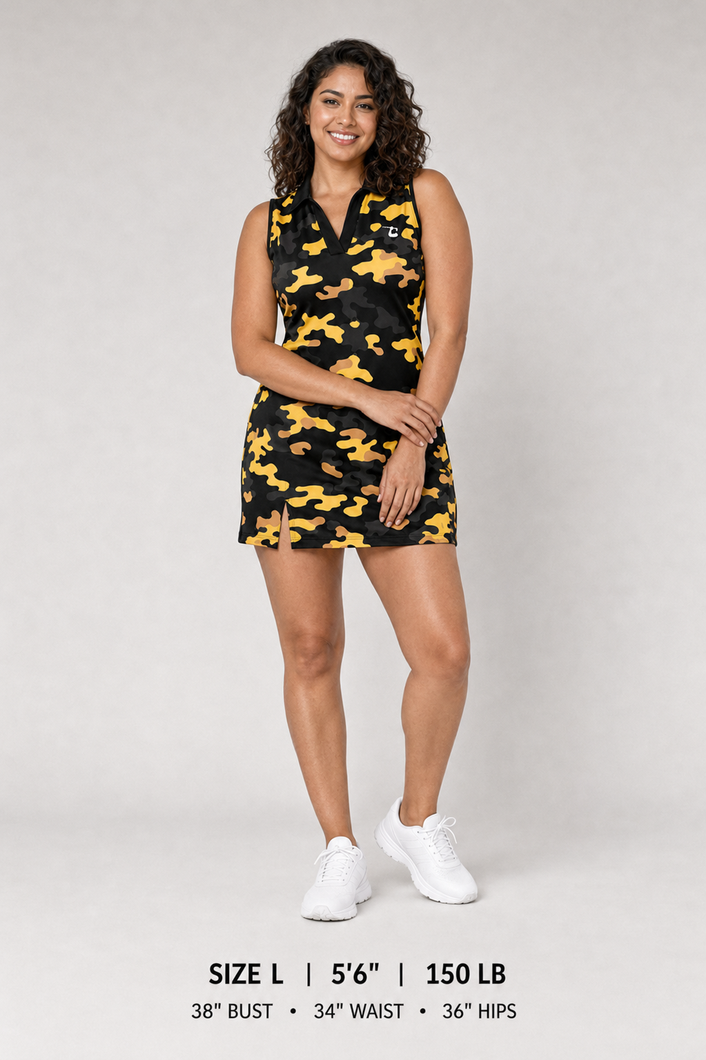 Black & Gold Camo Dress