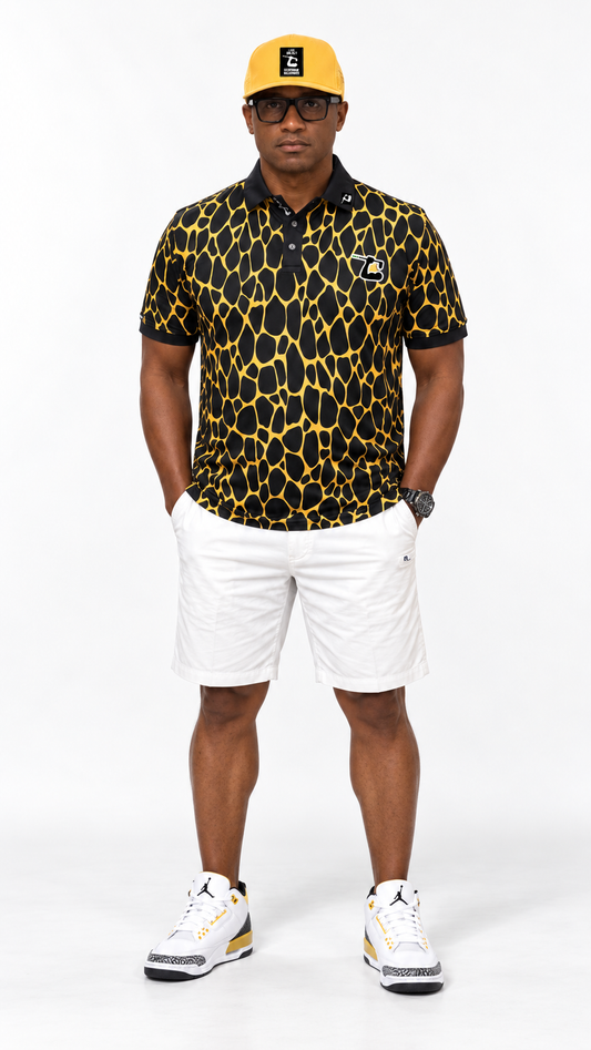Black & Gold Giraffe Polo