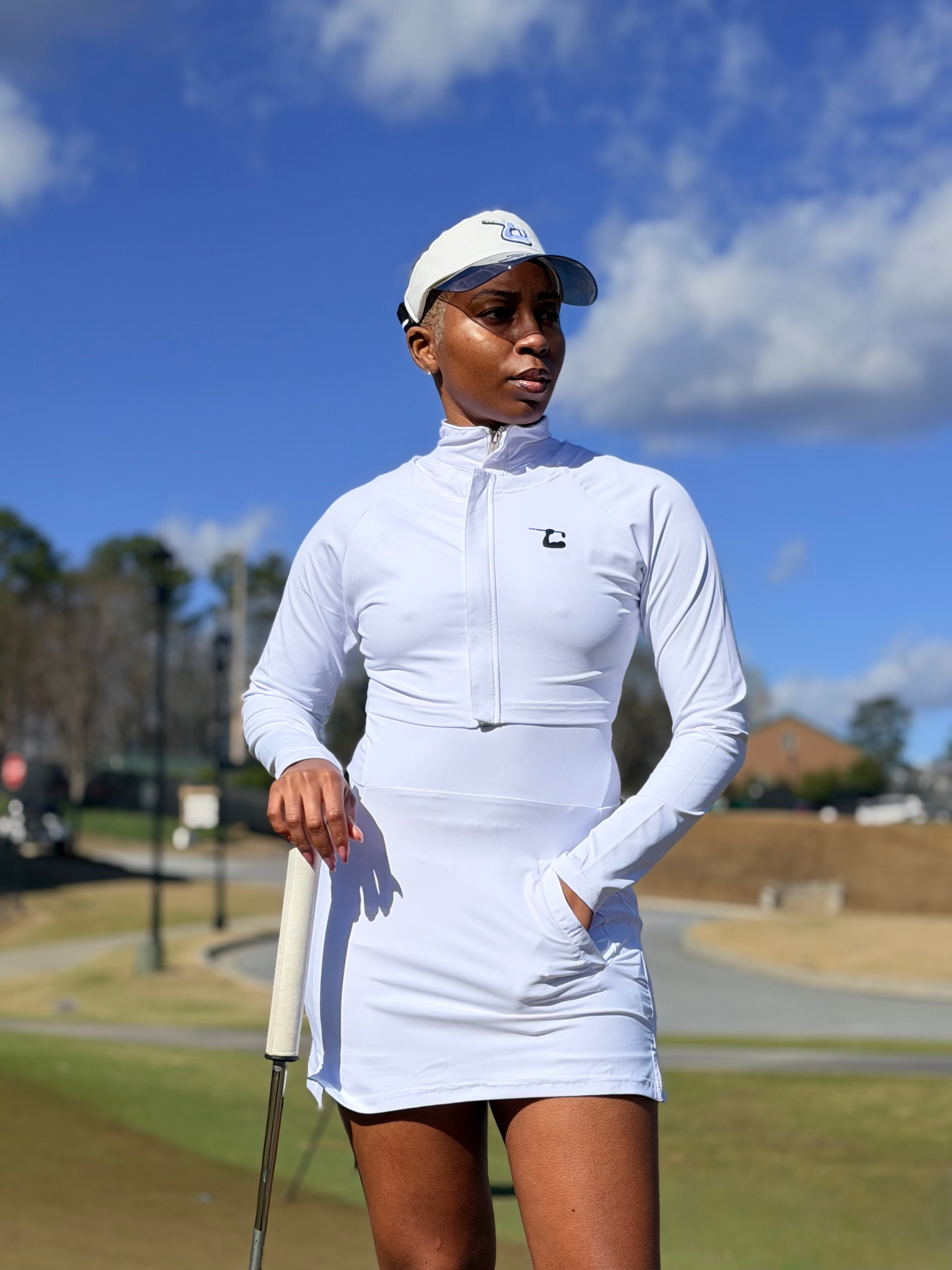 Comfort+ Golf Dress w/ UV Jacket - White – LBOW GOLF BRAND