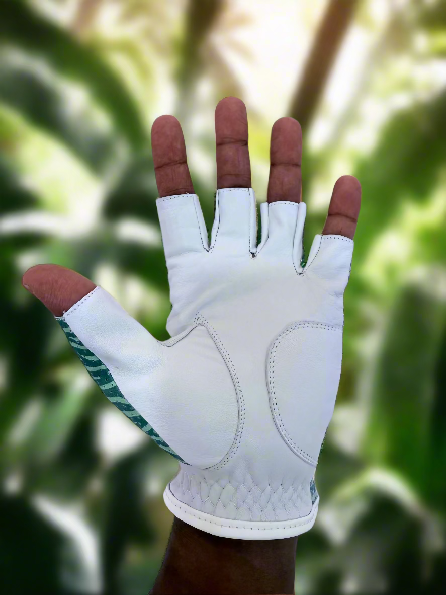 LBOW Green Tropic Fingertip-less Glove