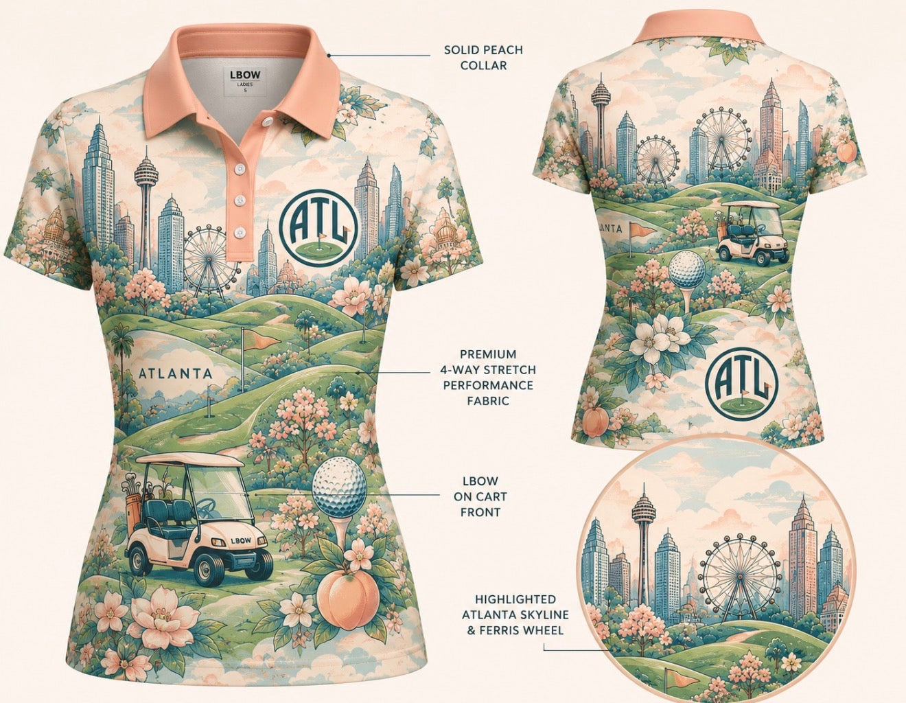 ATL Bloom Polo - Womens