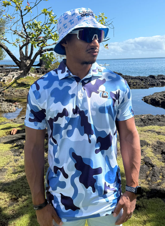 Blue Camo Polo