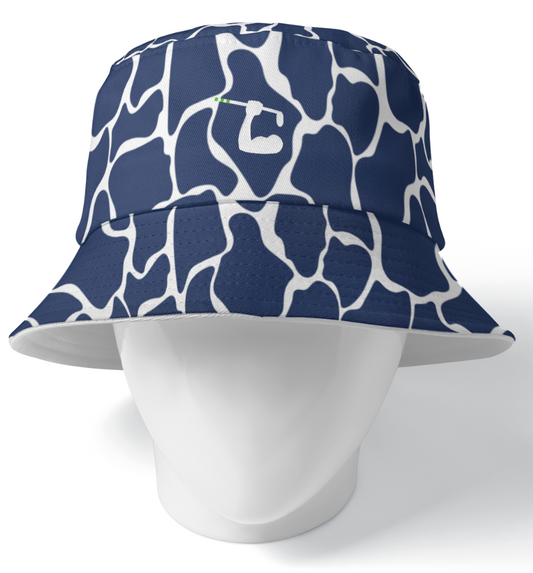 Reversible Bucket Hat - Navy Giraffe