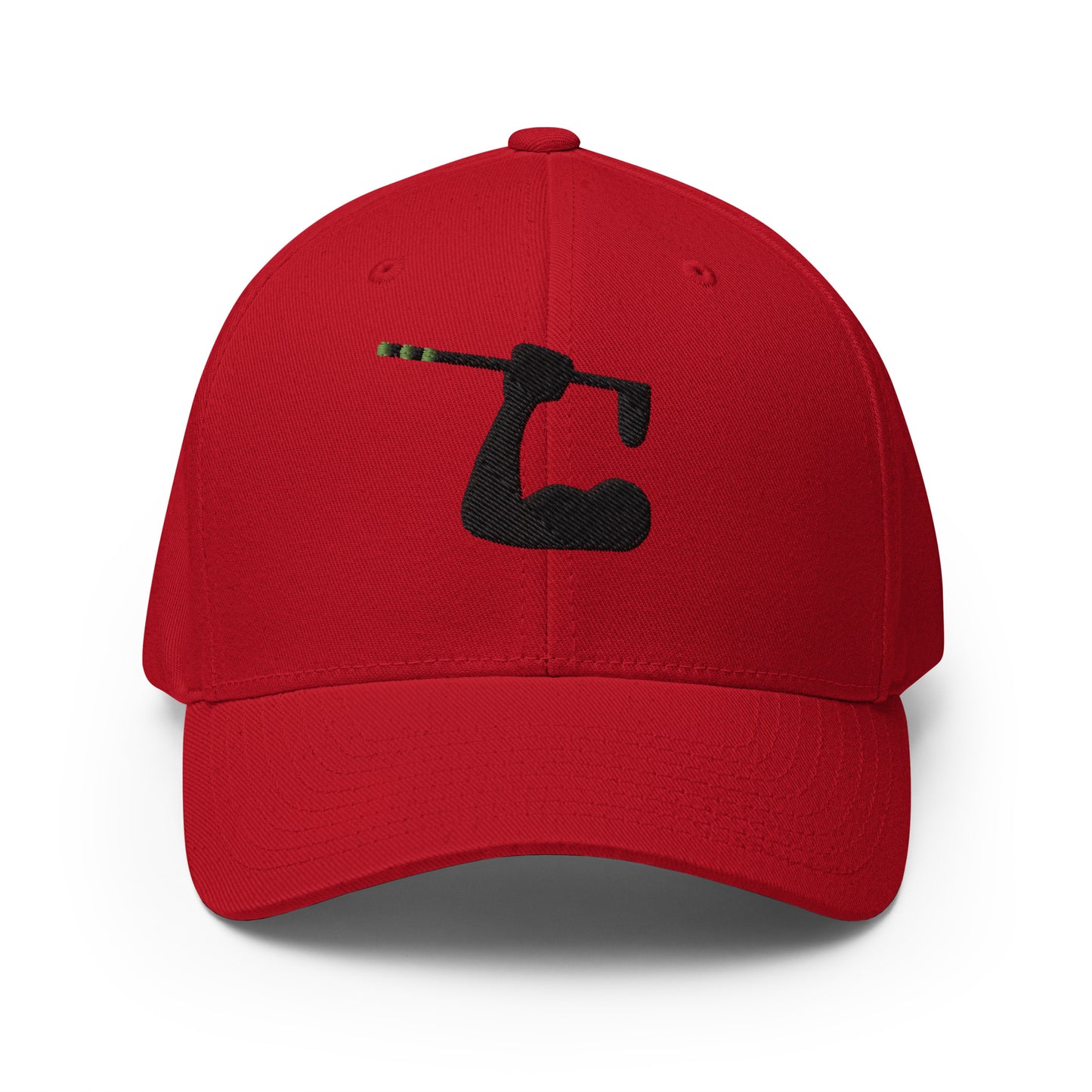 Logo Flex Fitted in Sunday Red or Icy White