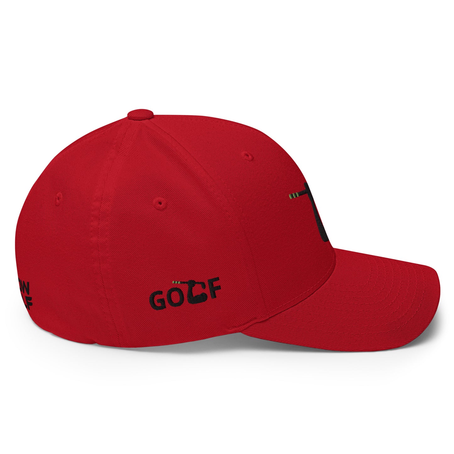 Logo Flex Fitted in Sunday Red or Icy White