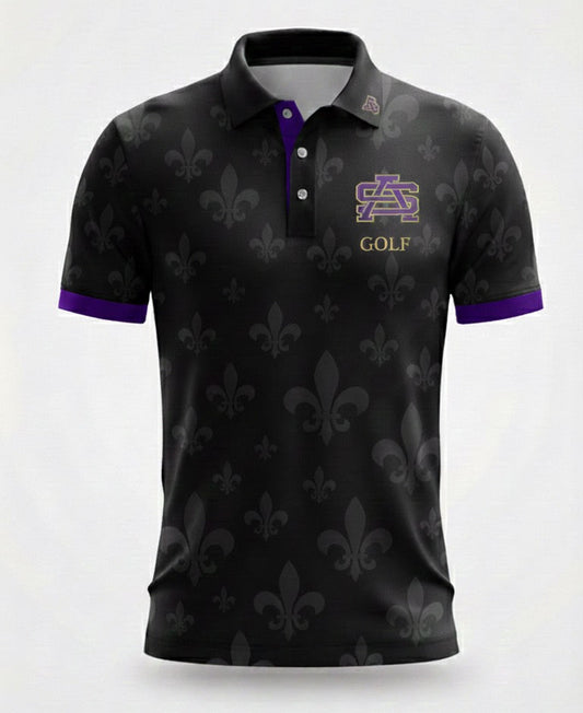 St. Augustine Purple Knights Polo - Black