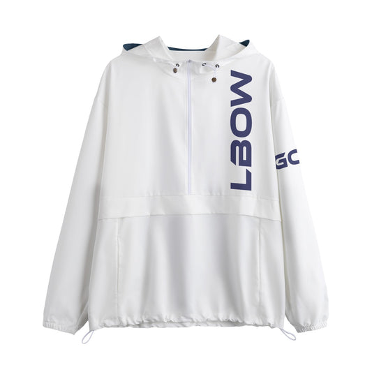 LBOW Elements Hooded Pullover Jacket - Navy/White/Lava Red